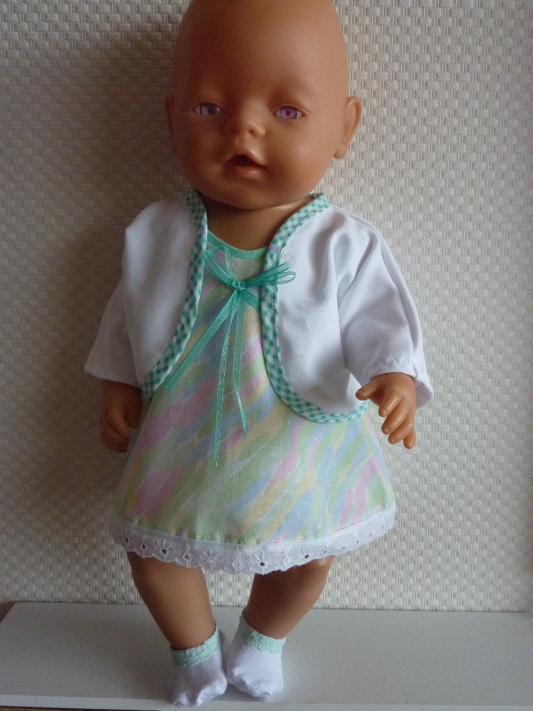 Jurkje met vestje en slofjes voor de baby born pop van 43cm, Ophalen of Verzenden, Nieuw, Babypop