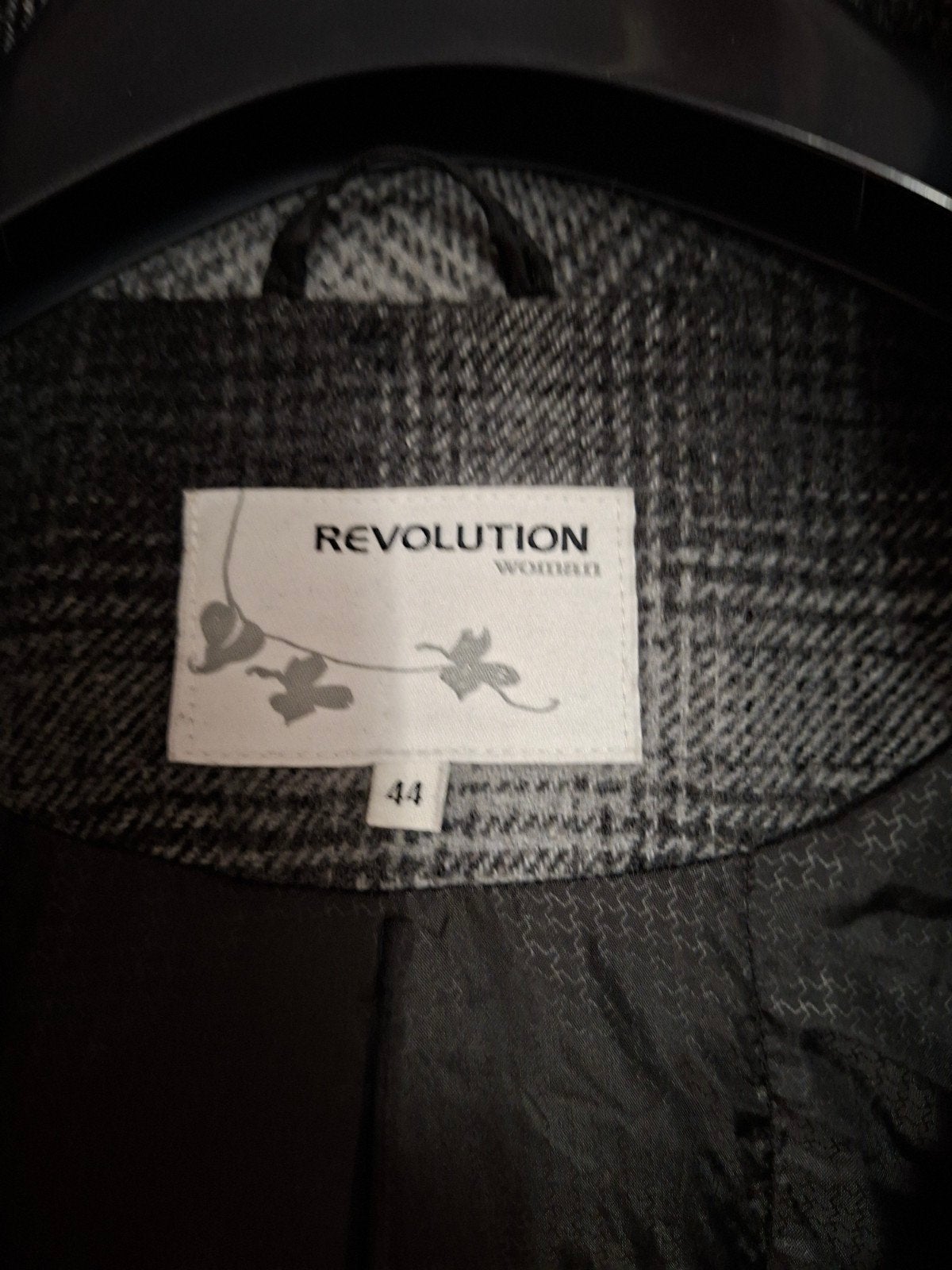 Revolution Woman geruite jas met capuchon - Maat 44, Maat 42/44 (L), Ophalen of Verzenden, Revolution Woman, Grijs
