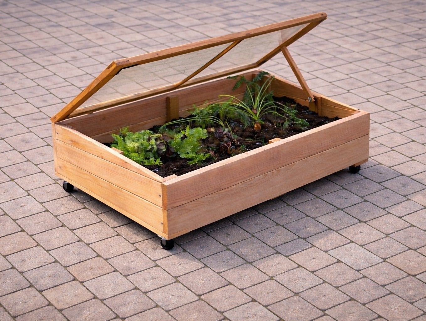 Woodvision || Moestuin/kweekbak || Deksel/wielen || Douglas, Nieuw, Ophalen of Verzenden, 60 tot 100 cm, Rechthoekig