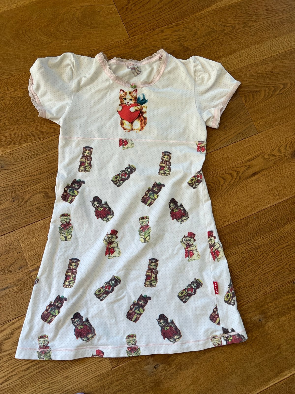 Claesens Junior nachtjapon met Kattenprint - Maat 128/134, Ophalen of Verzenden, Gebruikt, Meisje