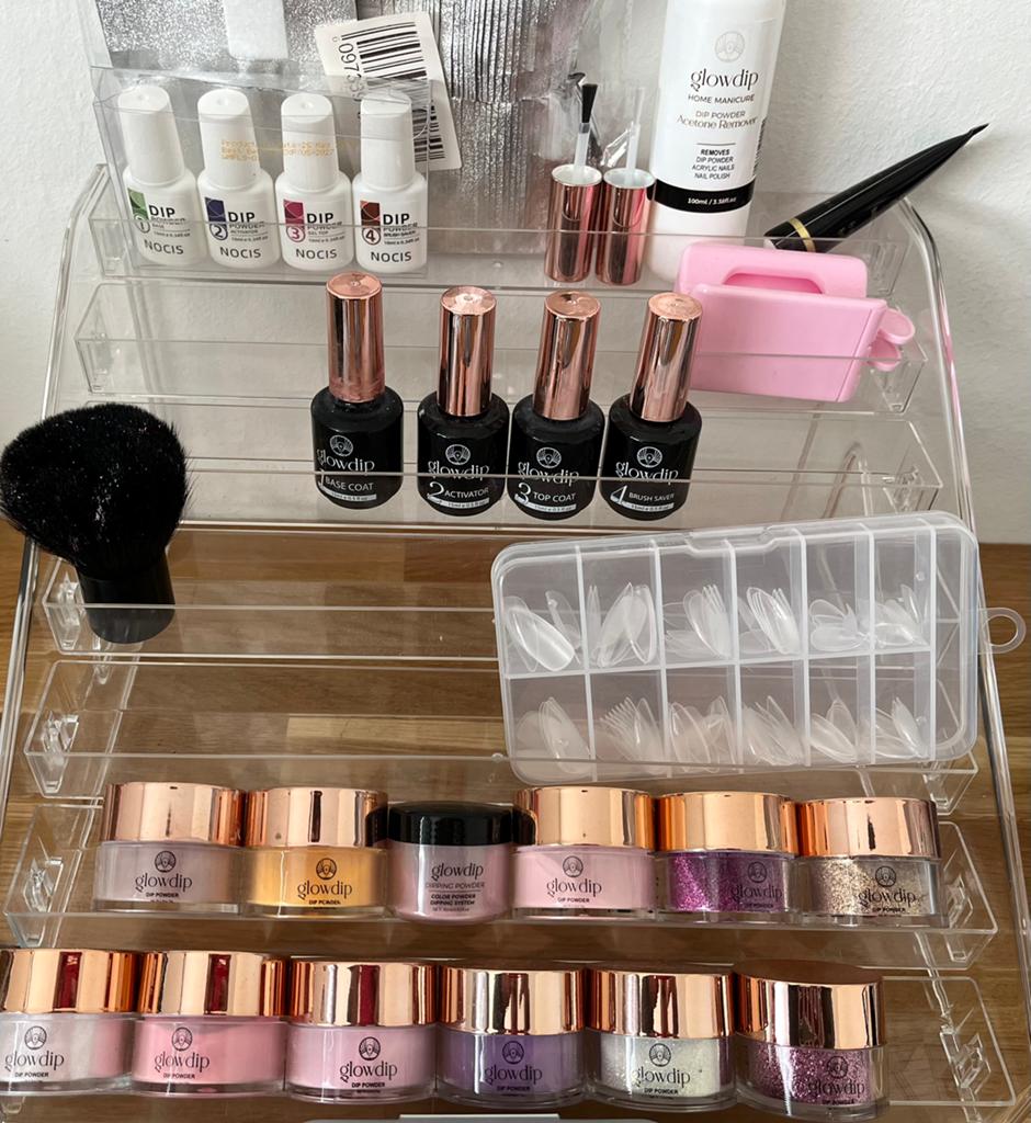 Glowdip set, Ophalen of Verzenden, Zo goed als nieuw, Zwart, Handen en Nagels