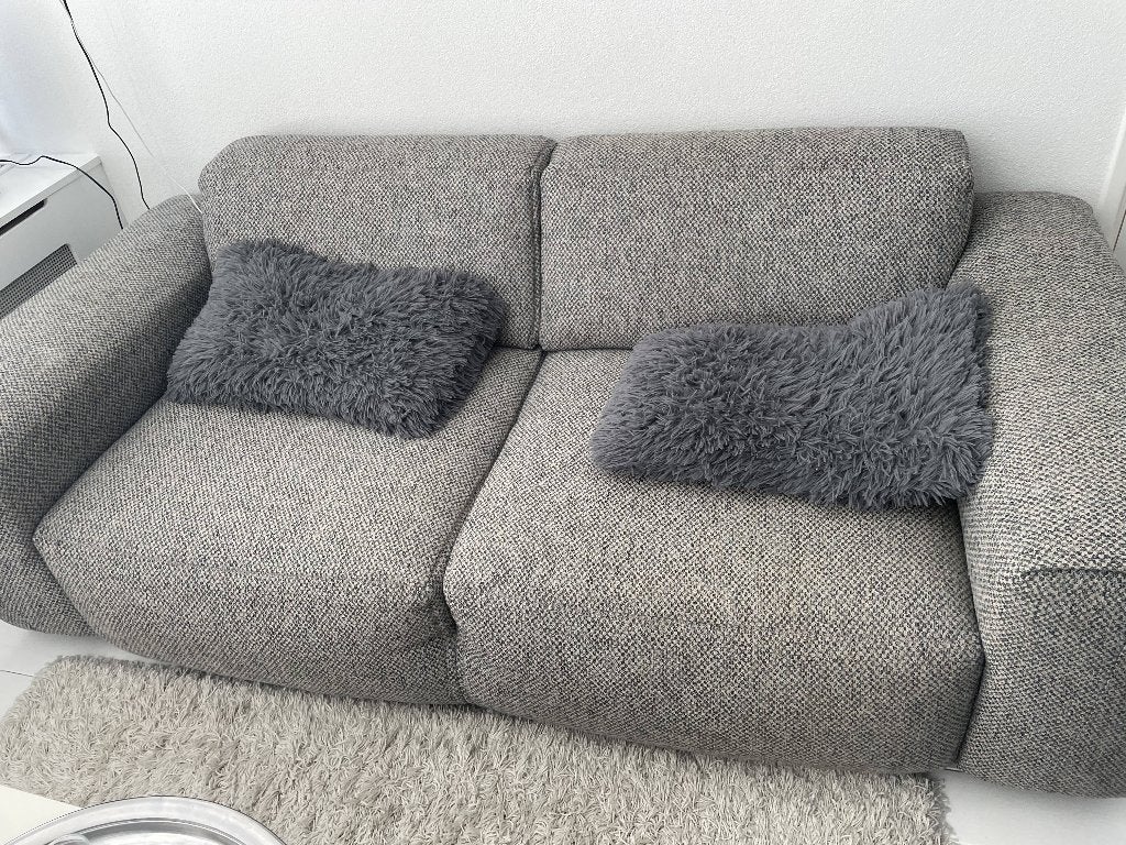 2,5 zits bank Habitat2,5 zits bank Merk Habitat grijs/blauw, Huis en Inrichting, Ophalen, Tweepersoons, 75 tot 100 cm, Zo goed als nieuw