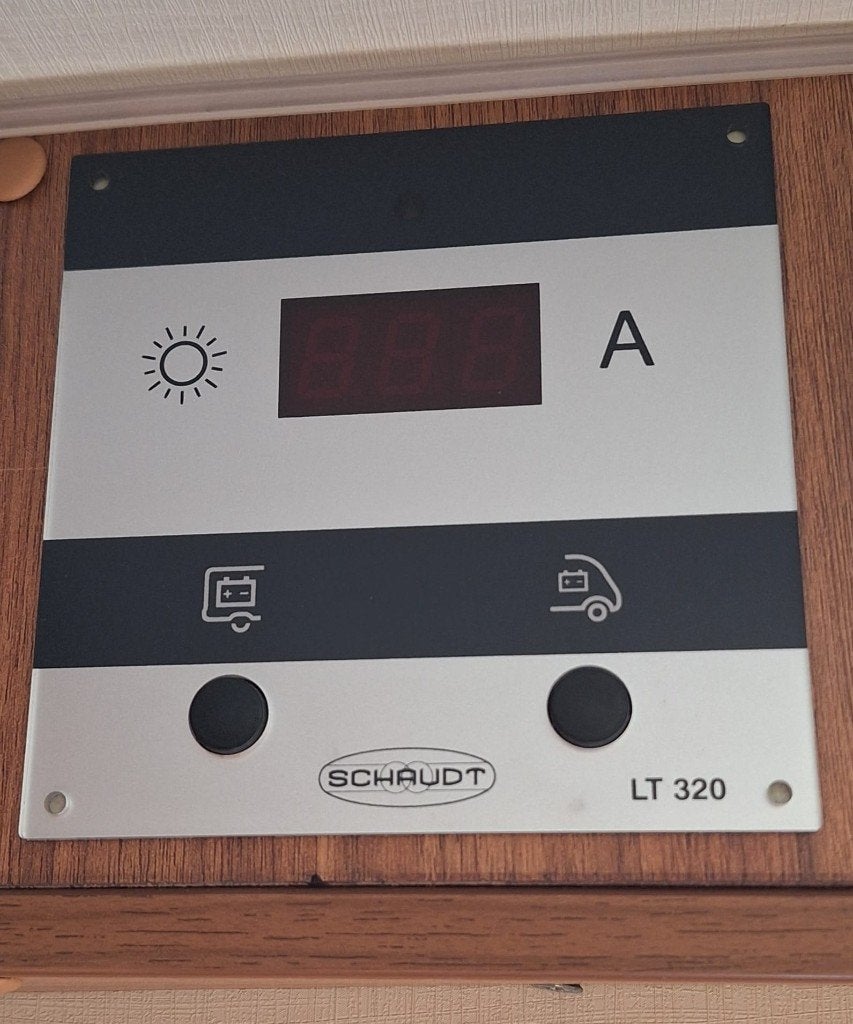 Schaudt LT 320 & MPP LRM1218 set met sensor en bekabeling, Caravans en Kamperen, Camper-accessoires, Ophalen of Verzenden, Gebruikt