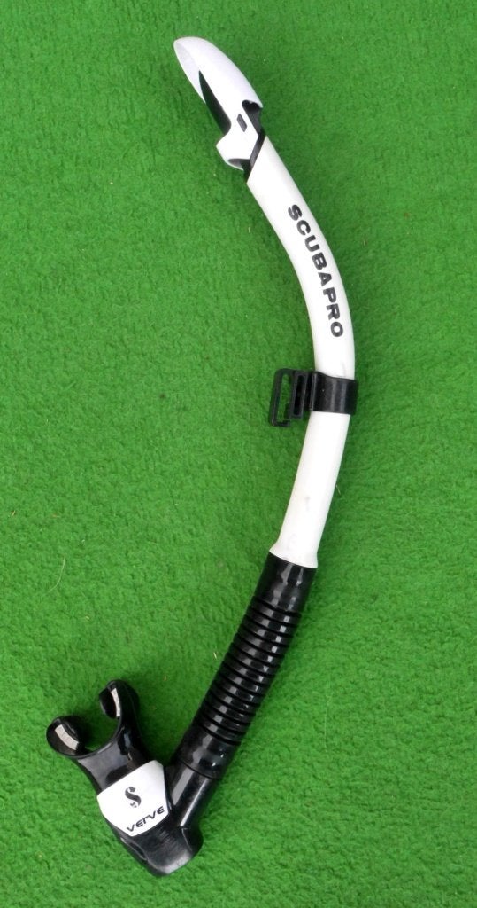 Luxe snorkel, met waterloosventiel, Scubapro Verve, Watersport en Boten, Snorkelen, Ophalen of Verzenden, Zo goed als nieuw, Snorkel