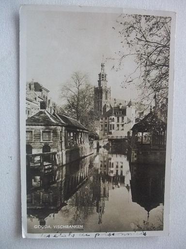 P243 Gouda - Vischbanken, Verzenden, 1920 tot 1940, Gelopen, Zuid-Holland