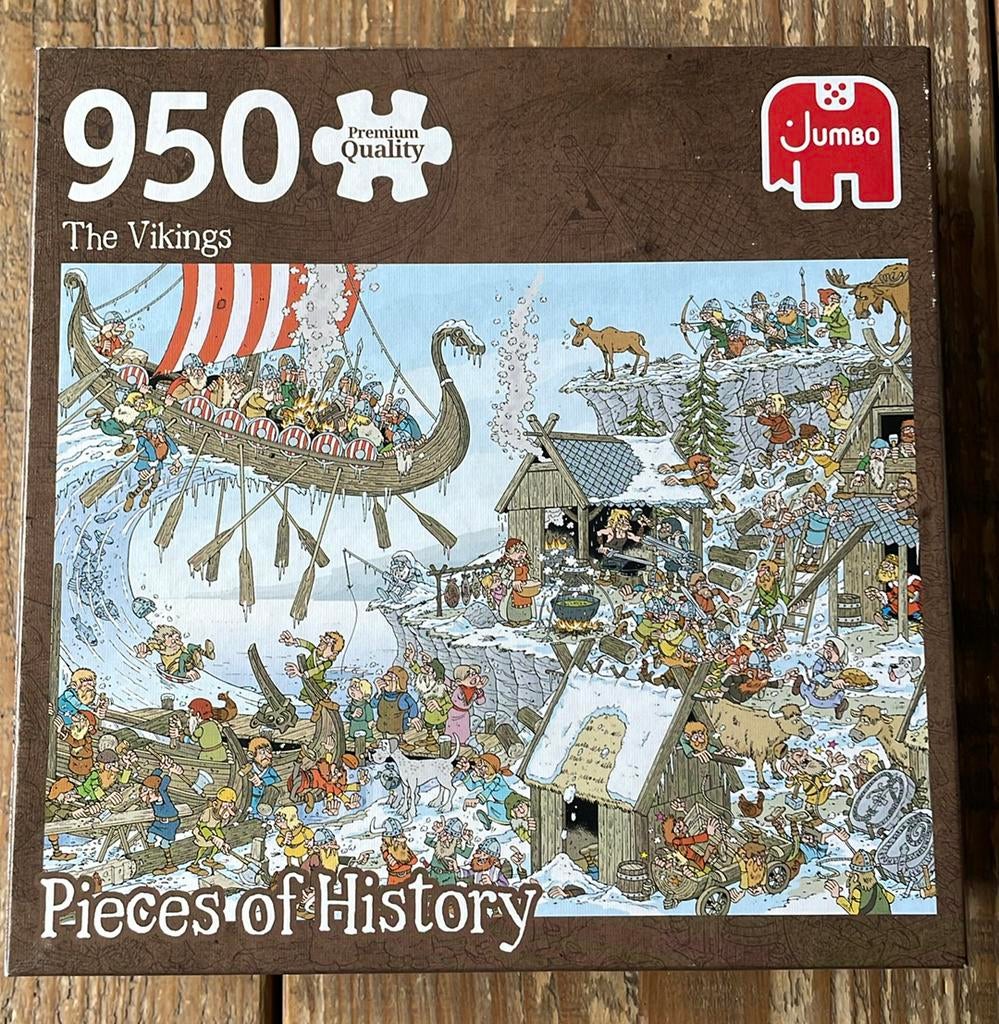 Pieces of history “The Vikings” Jumbo puzzel, Ophalen of Verzenden, 500 t/m 1500 stukjes, Zo goed als nieuw