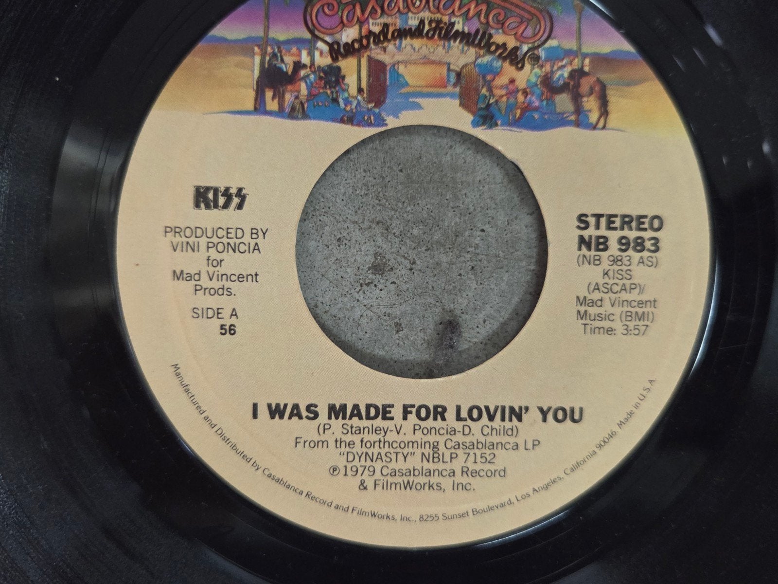 Kiss - I Was Made For Lovin' You / Hard Times 7 inch vinyl, Cd's en Dvd's, Gebruikt, 7 inch, Ophalen of Verzenden, EP