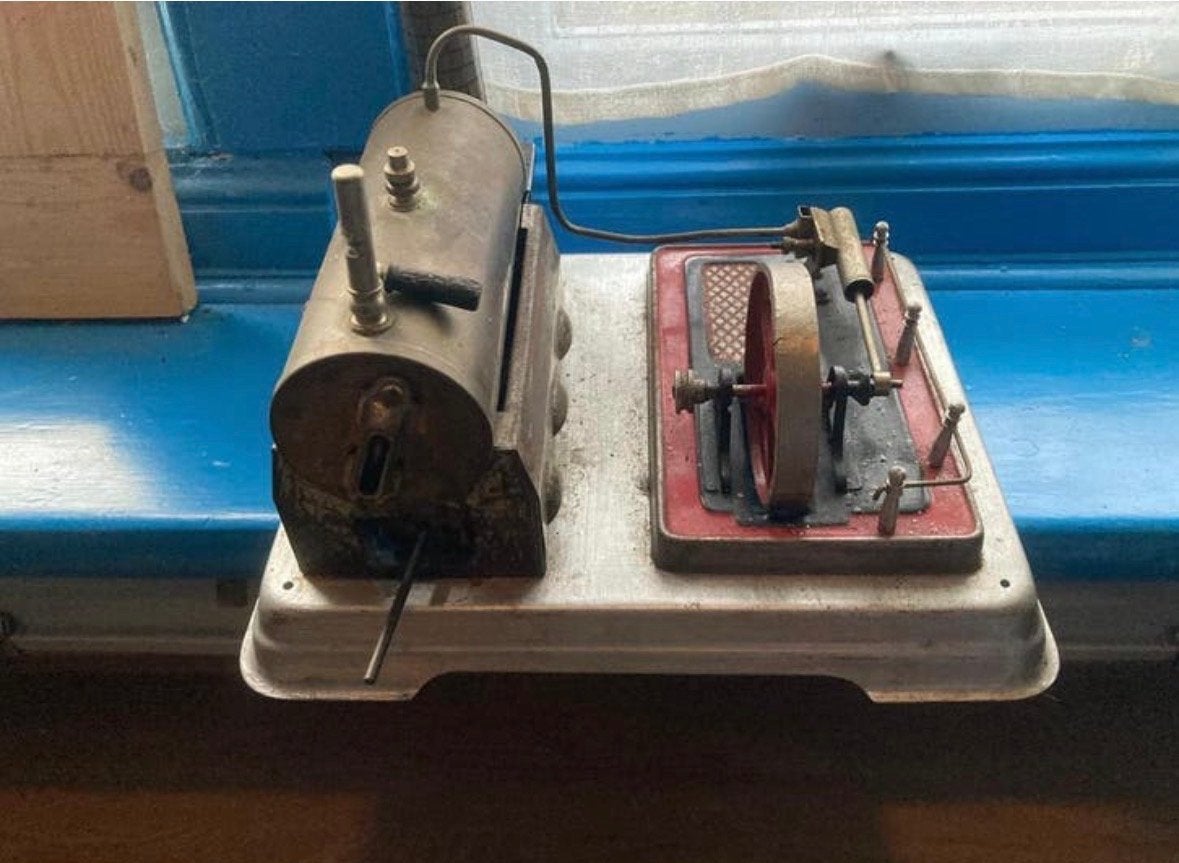 Antieke stoommachine model, Ophalen of Verzenden, Gebruikt