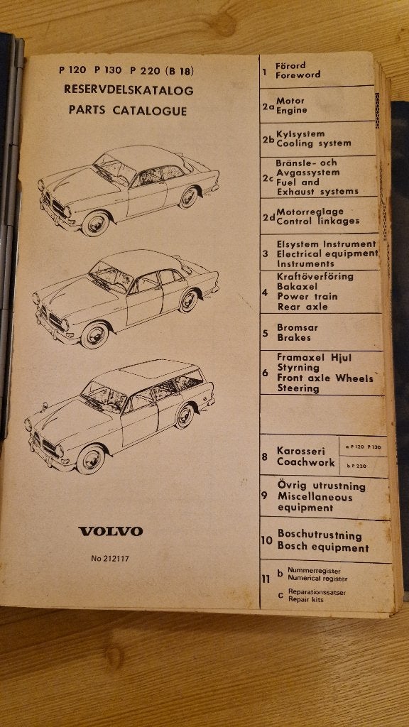 onderdelenboek volvo Amazone type 121, Auto diversen, Handleidingen en Instructieboekjes, Ophalen of Verzenden