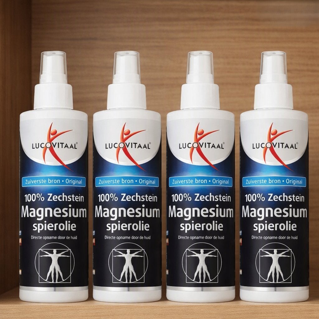 4xLucovitaal Magnesium Spierolie Spray 200ml nieuw+ongeopend, Ophalen of Verzenden, Nieuw, Lichaamsverzorging