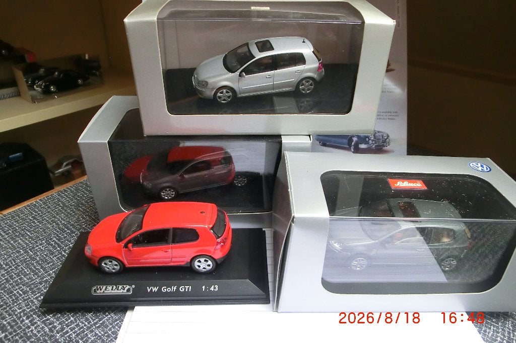 4x Golf 5 1:43, Ophalen of Verzenden, Nieuw, Auto, Overige merken