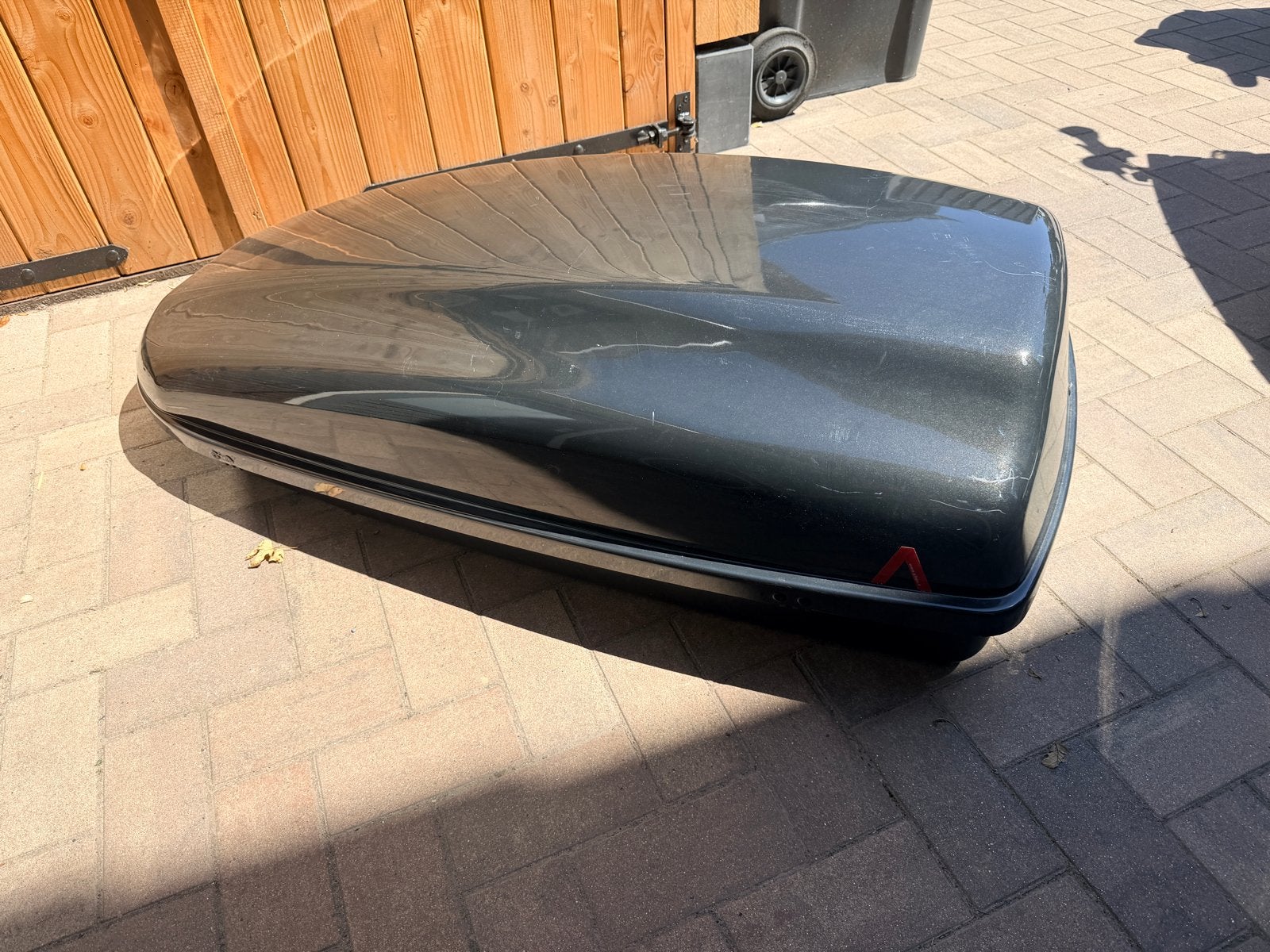 G3 dakkoffer Arjes 320 liter zwart + dakdragers, Ophalen, Gebruikt