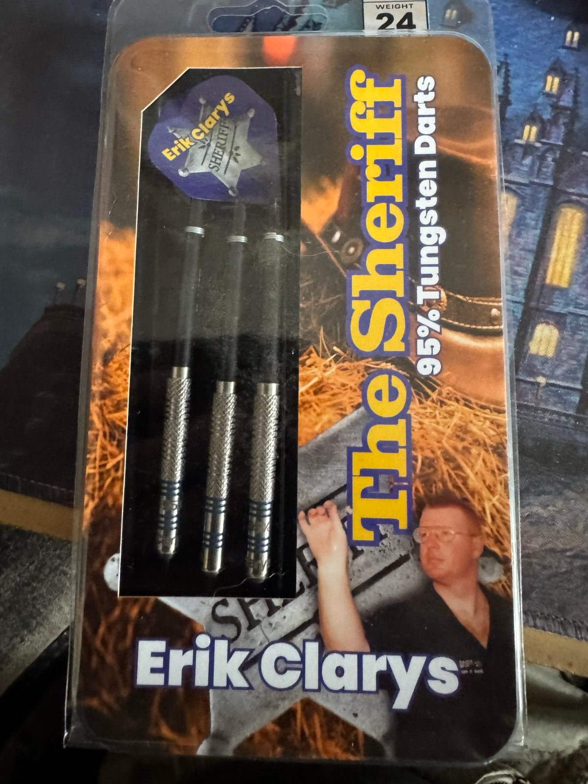 Nieuwe Erik Clarys "The Sheriff" 95% Tungsten Darts - 24g, Sport en Fitness, Darts, ., Nieuw, Ophalen of Verzenden, Pijlen
