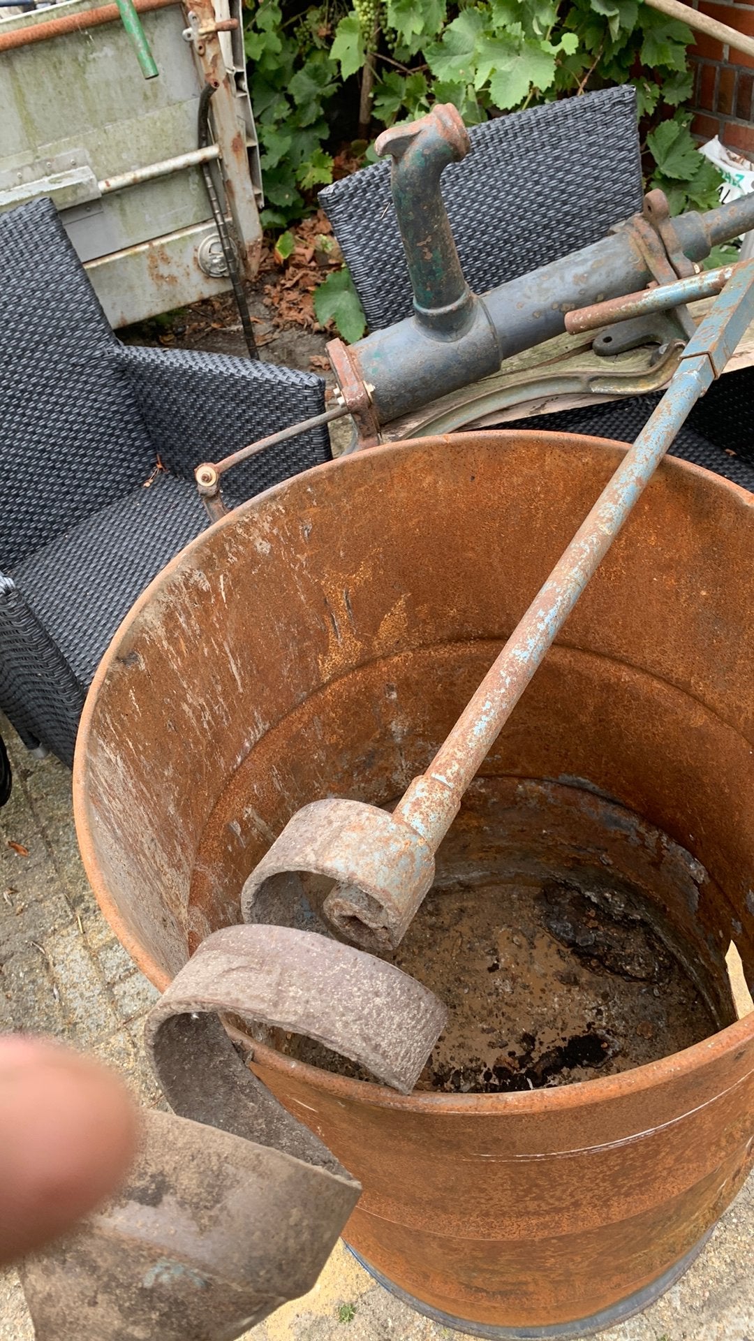 Grondboor 15 cm, Ophalen, Zo goed als nieuw, Grondboor