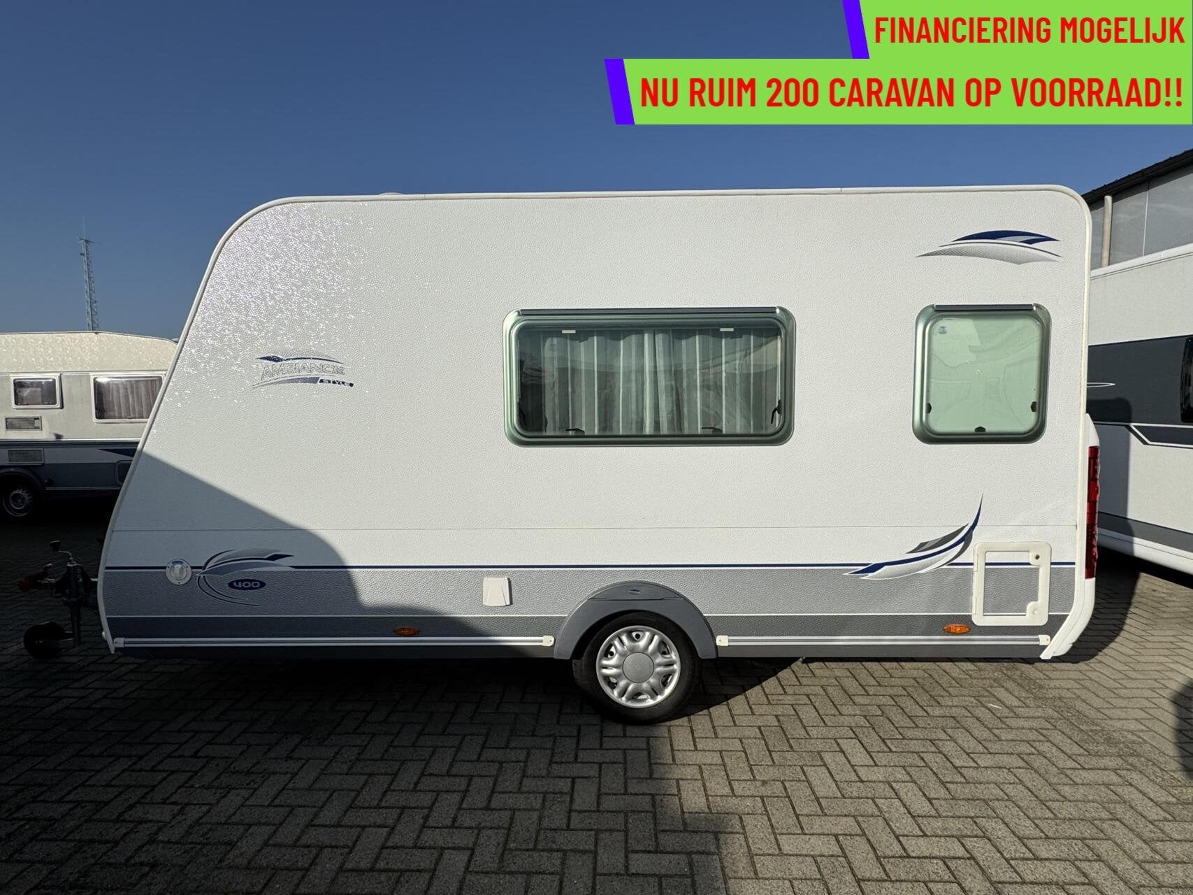 CARAVELAIR AMBIANCE STYLE 400 DWARSBED, FIETSENDR, VOORTENT, Caravans en Kamperen, Caravans, 750 - 1000 kg, 5 tot 6 meter, Caravelair