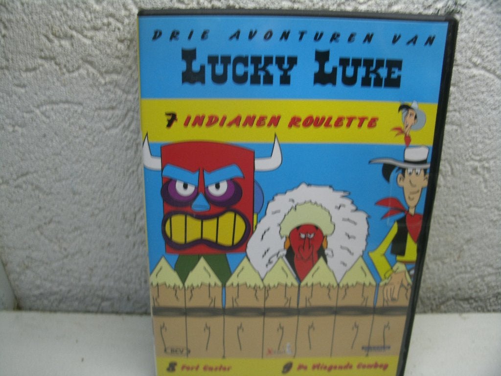 dvd 32b lucy luke 7-9 custer/vliegende cowboy/roulette, Alle leeftijden, Ophalen of Verzenden, Zo goed als nieuw