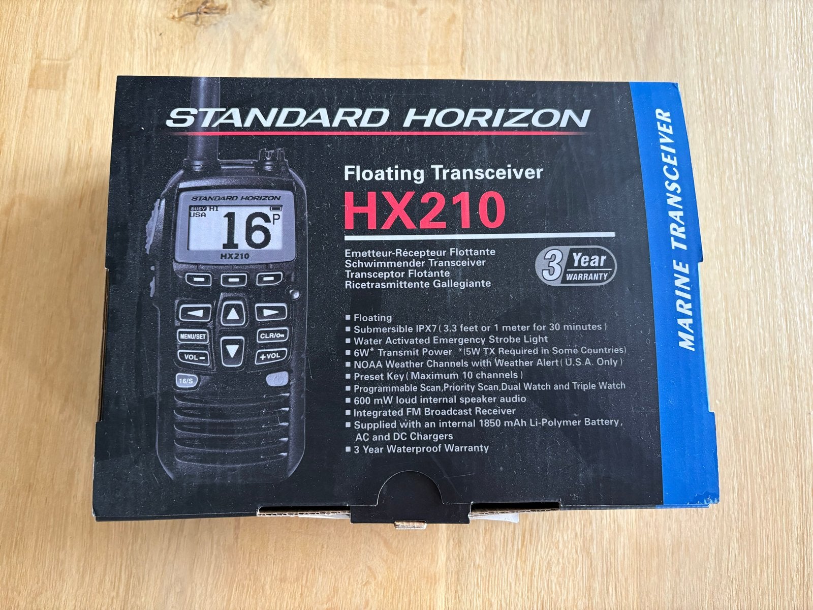 Standard Horizon HX210 Marifoon - Nieuw in doos, Watersport en Boten, Ophalen of Verzenden, Zo goed als nieuw