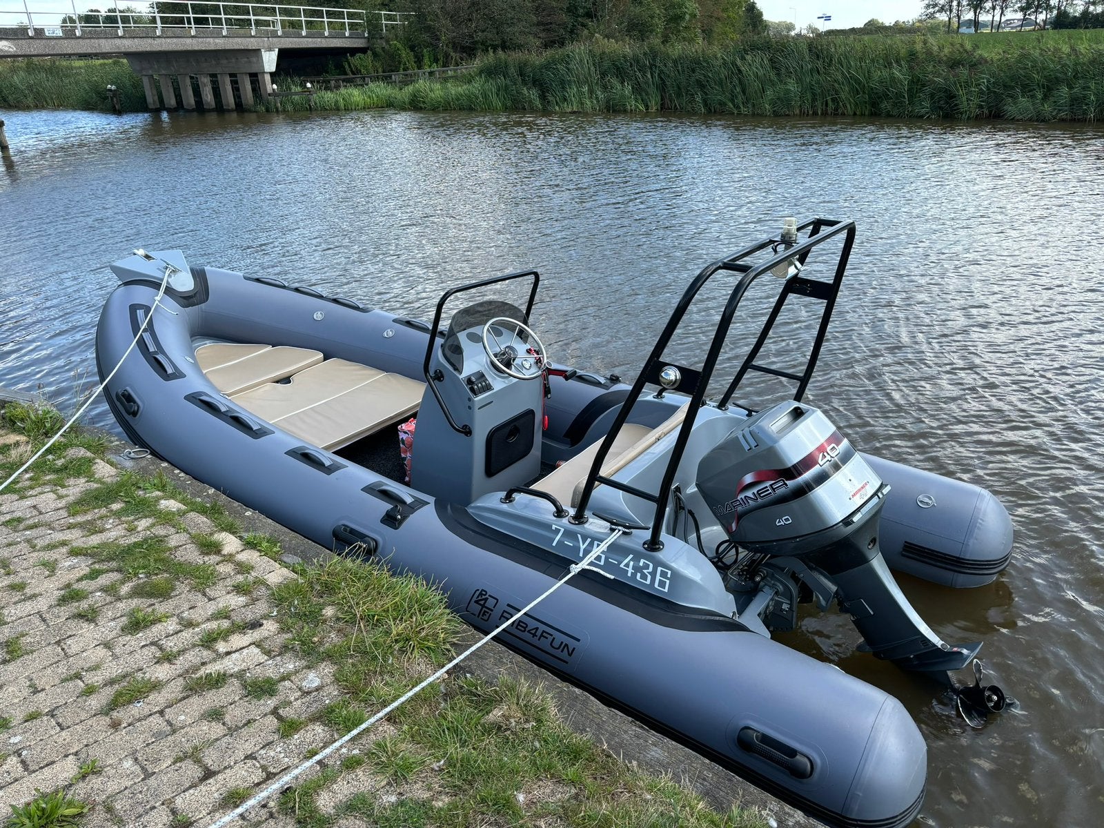 Rib 4 Fun 520 de luxe. Zonder motor en zonder trailer, Watersport en Boten, Ophalen, Zo goed als nieuw, Stuurconsole, Polyester/glasvezel