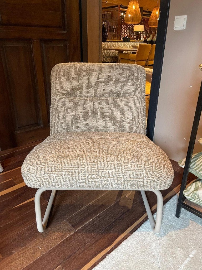 fauteuil geel print, Huis en Inrichting, Fauteuils, Nieuw, Stof, 75 tot 100 cm, 75 tot 100 cm, Ophalen