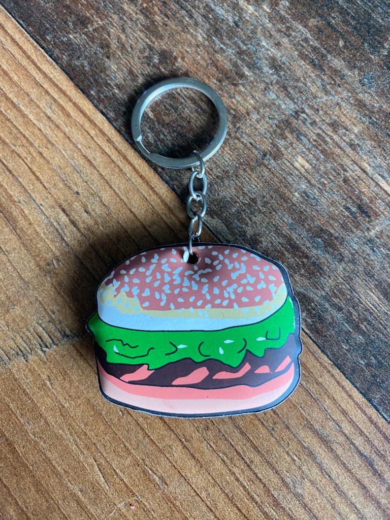 Leuke Hamburger Sleutelhanger - Nieuwstaat, Ophalen of Verzenden, Nieuw, Overige typen