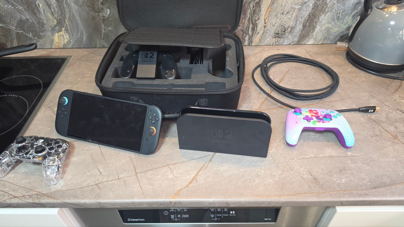 Nintendo Switch 2 met 2 controllers en 2 games, Met games, Met 2 controllers, Ophalen of Verzenden, Zo goed als nieuw