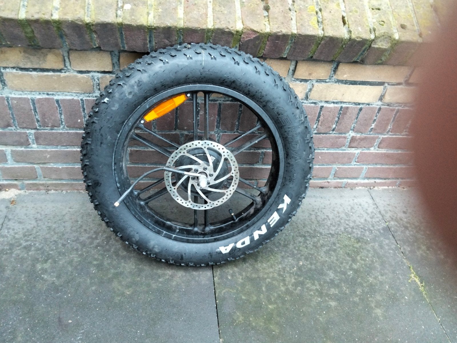 Fatbike achterwiel met motor en schijfrem, Overige materialen, Zo goed als nieuw, Fatbike, Kenda