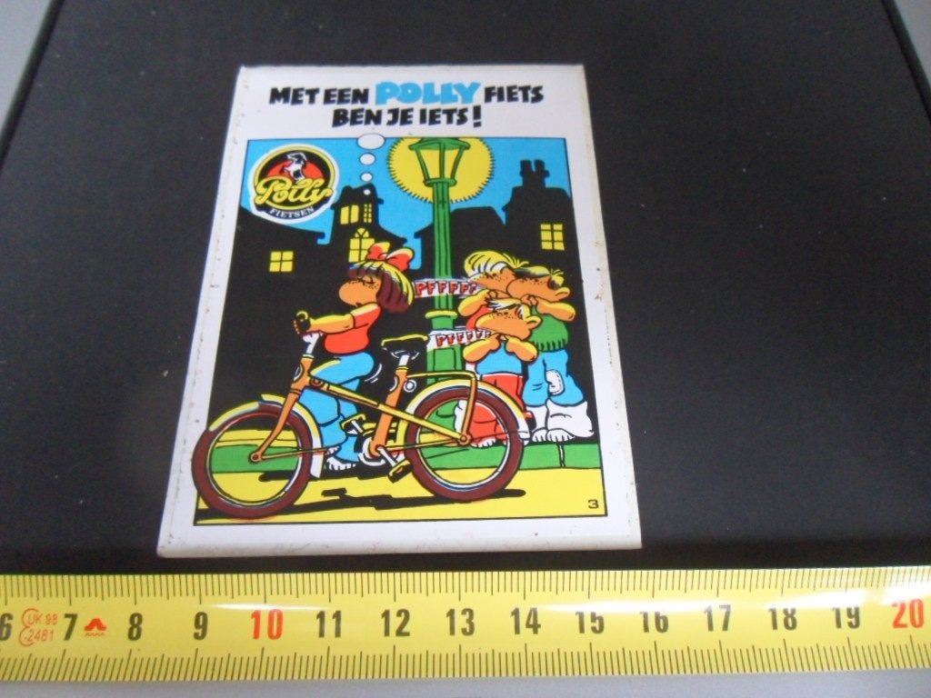 sticker Met een POLLY Fiets ben je iets !  strip, Ophalen, Zo goed als nieuw