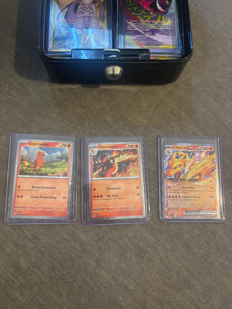 Charizard EX, Charmeleon, Charmander SET, Ophalen of Verzenden, Nieuw, Meerdere kaarten