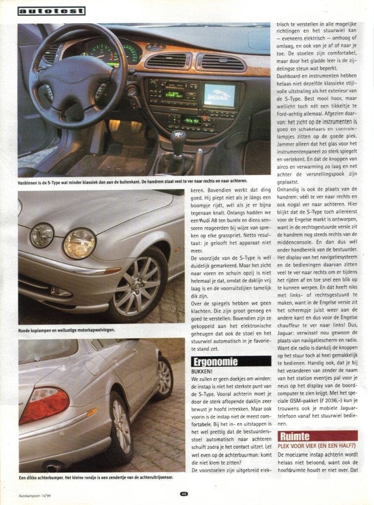 Autokampioen test Jaguar S Type 3.0 V6 1999, Ophalen of Verzenden, Gelezen, Overige merken