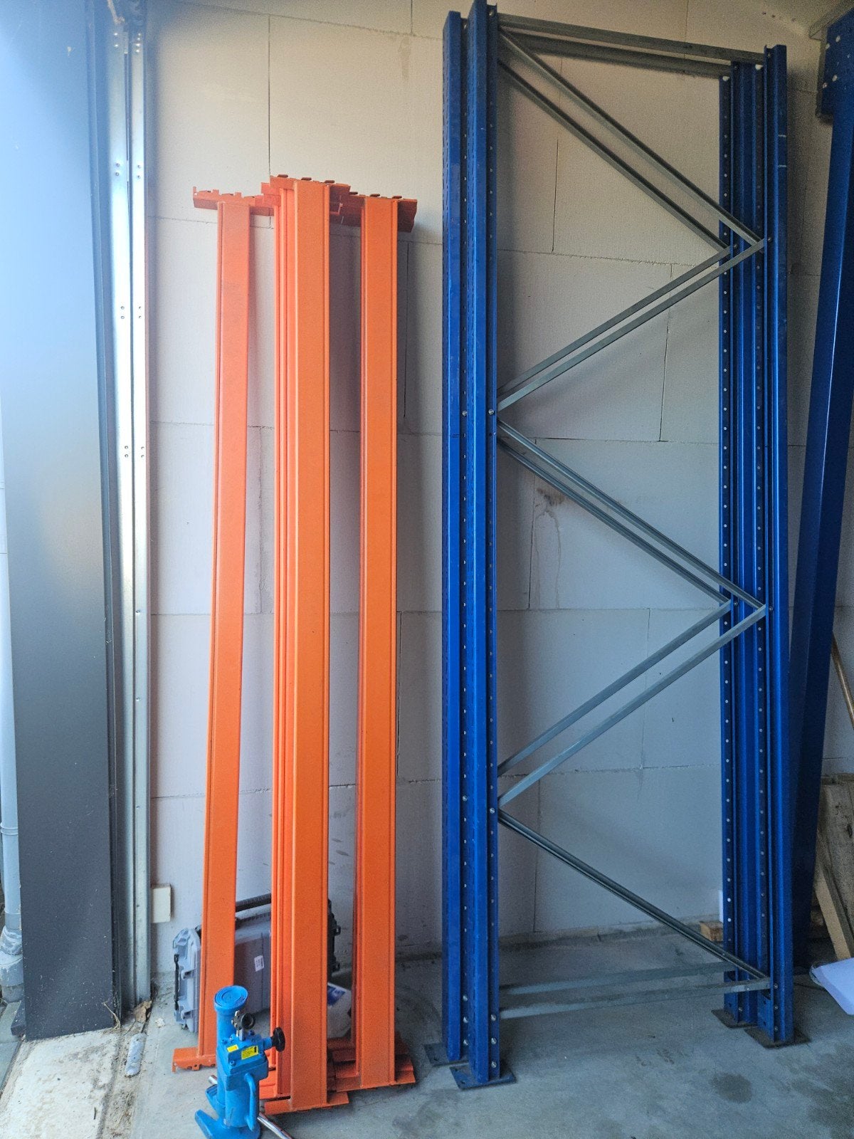 Stelling met liggers - 335 cm hoog, 110 cm breed, Ophalen