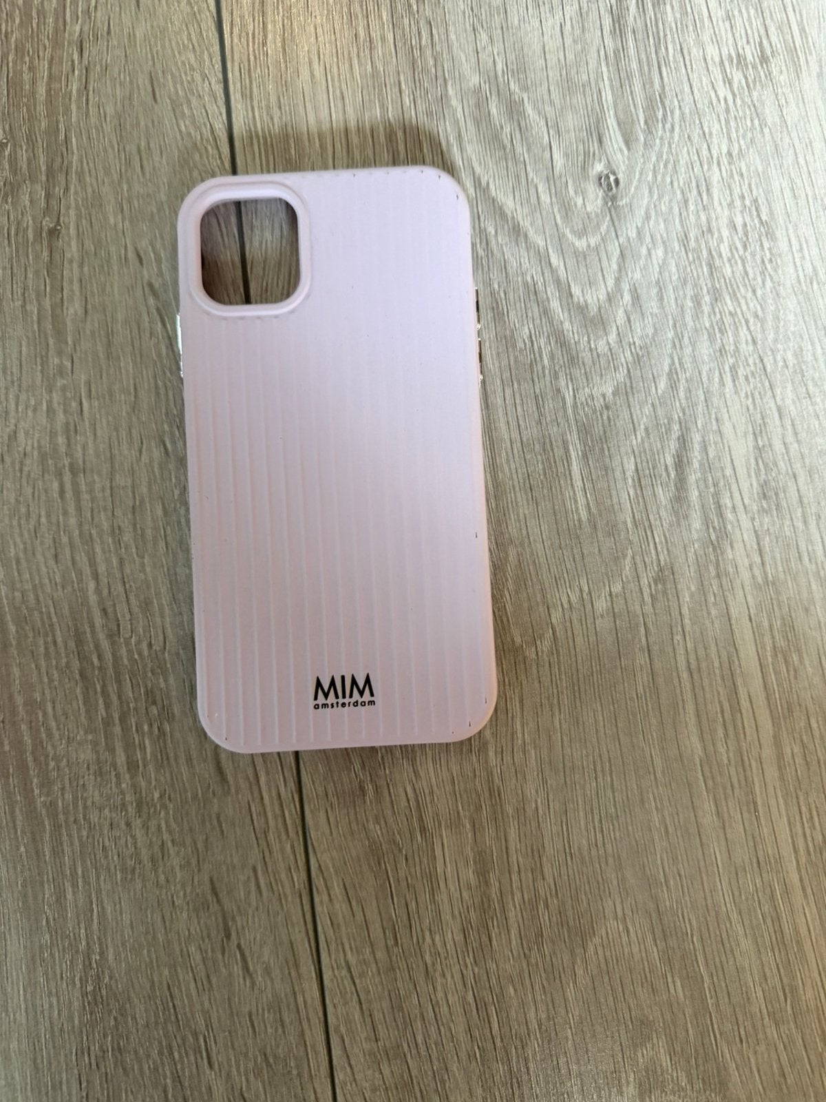 Mim Amsterdam Iphone 11 hoesje Lila rib, Telecommunicatie, Rondom bescherming, IPhone 11, Frontje of Cover, Ophalen of Verzenden