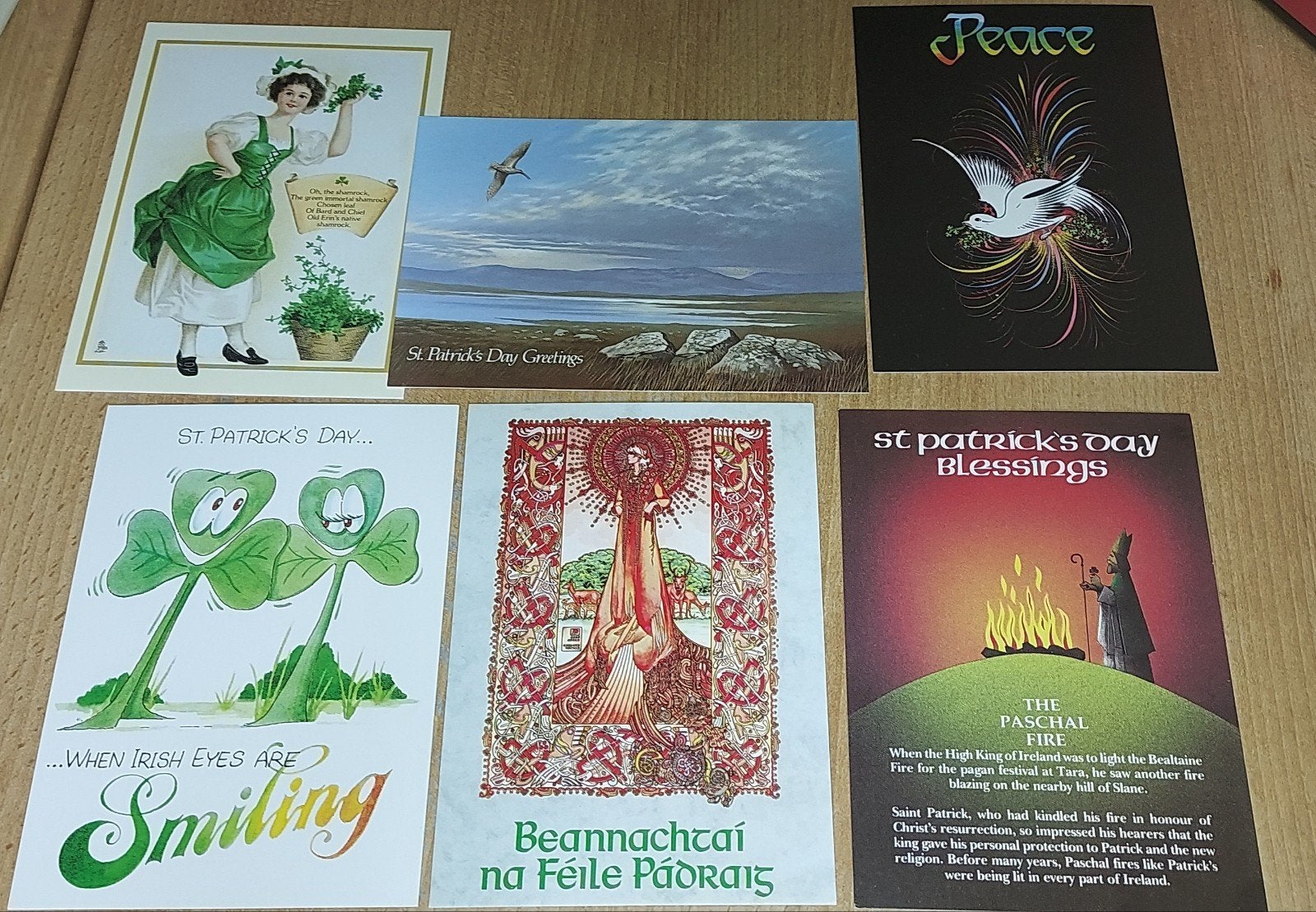 Set (6x) Officiële St. Patrick’s Day Kaarten An Post 1988 –, Ophalen of Verzenden, Overige landen, Postfris