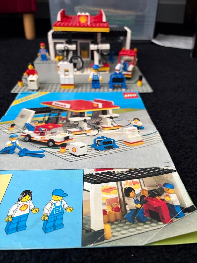 LEGO City Shell Tankstation met Sleepwagen (Set 6378), Lego, Ophalen of Verzenden, Complete set, Inclusief instructies