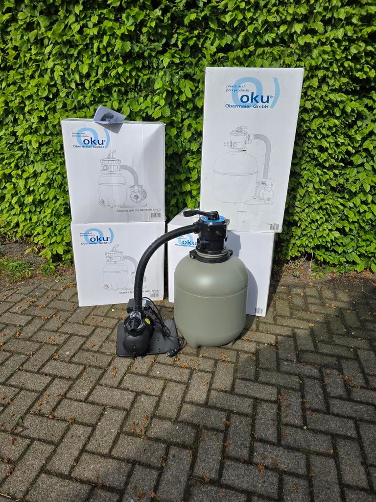 OKU Zandfilterset met Pomp voor Zwembad, Tuin en Terras, Ophalen of Verzenden, Zo goed als nieuw, Zwembadpomp