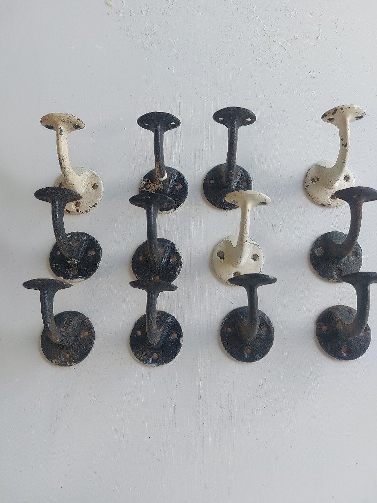 Vintage gietijzeren trapleuning houders, Ophalen, Gebruikt, IJzer, Overige typen