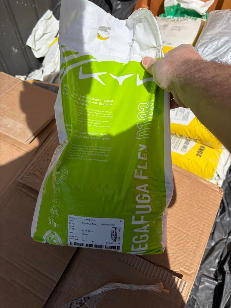 MegaFuga Flex Voegmortel 5kg - Zilver Grijs, Ophalen of Verzenden, Nieuw, Overige materialen, Overige typen