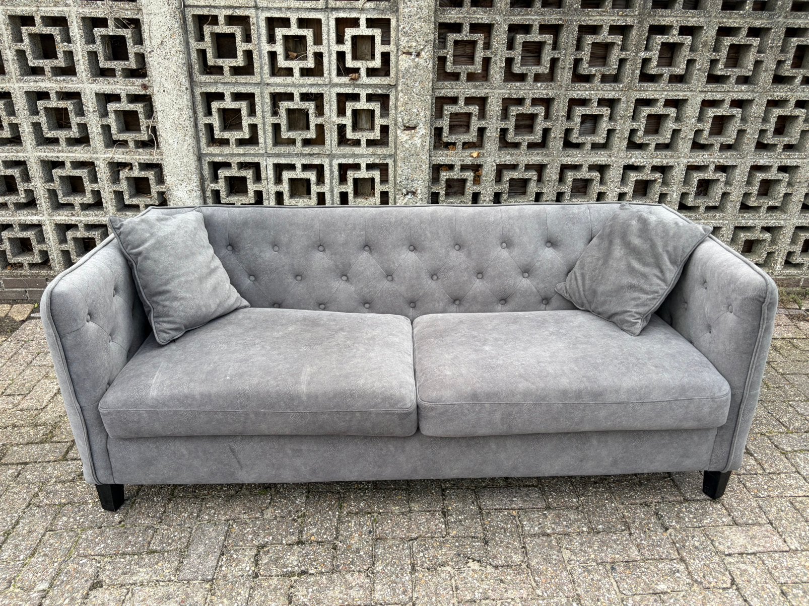 riviera maison bank grijs, Ophalen, Gebruikt, 150 tot 200 cm, Driepersoons
