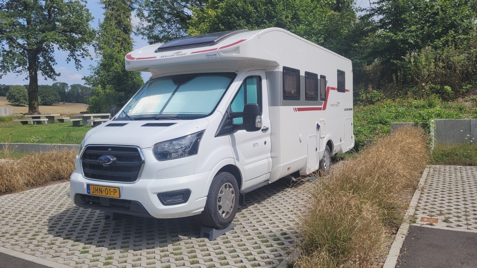 Camper Rollerteam KRONOS 267TL 2021 met 2x airco, Overige merken, Buitenlamp, Ringverwarming, Ford