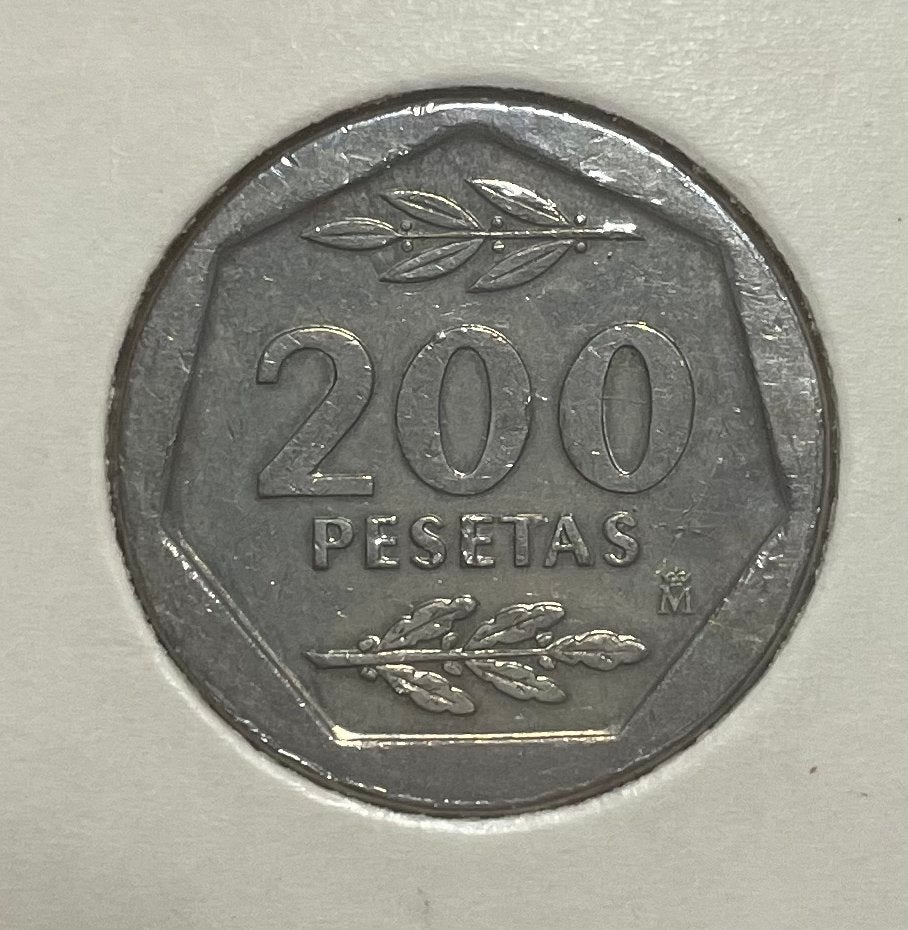 200 pesetas Spanje 1986, Ophalen of Verzenden