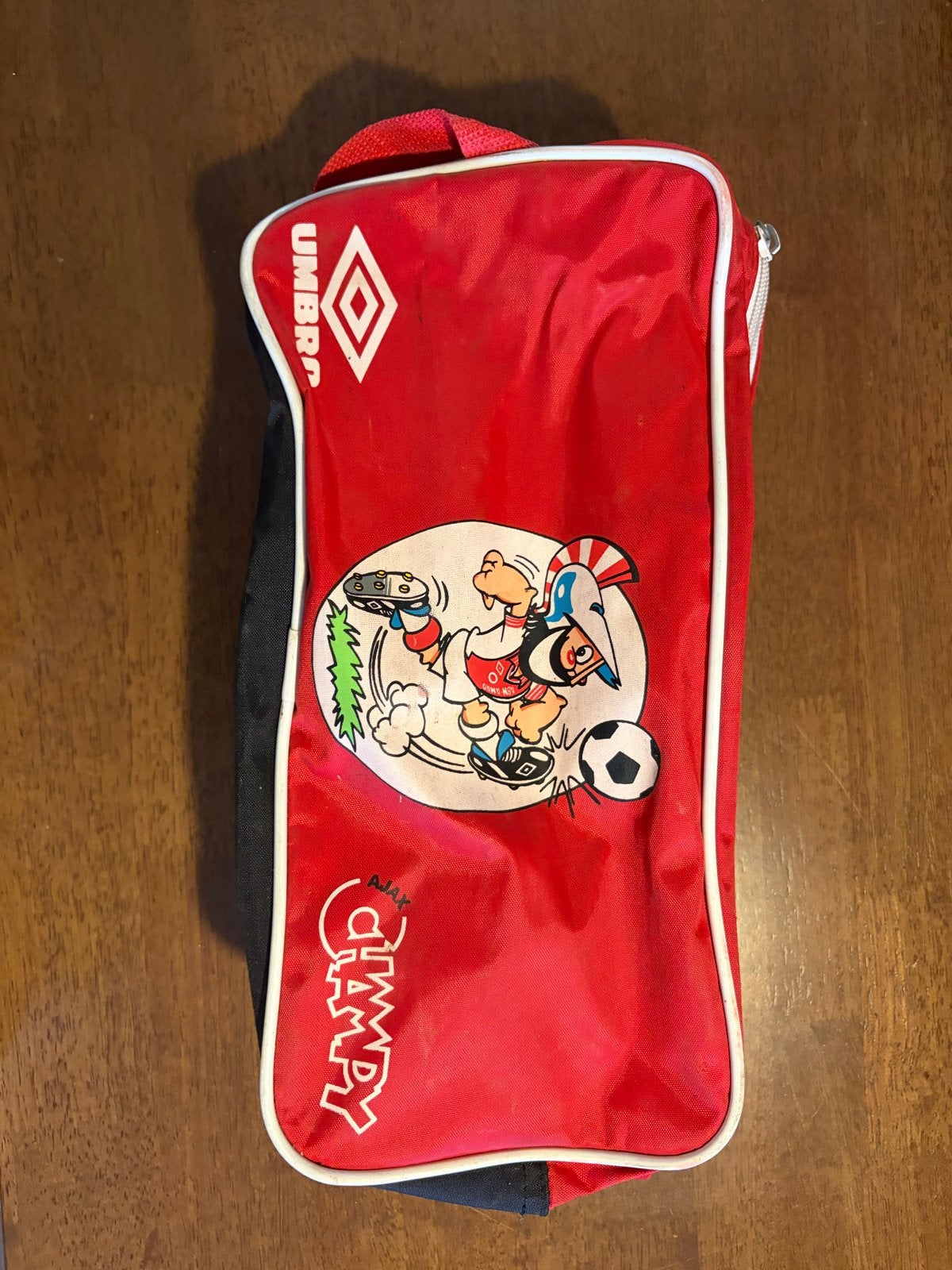 Umbro Ajax Champy schoenentas - Vintage voetbal accessoire, Ophalen of Verzenden, Gebruikt, Clubaccessoires