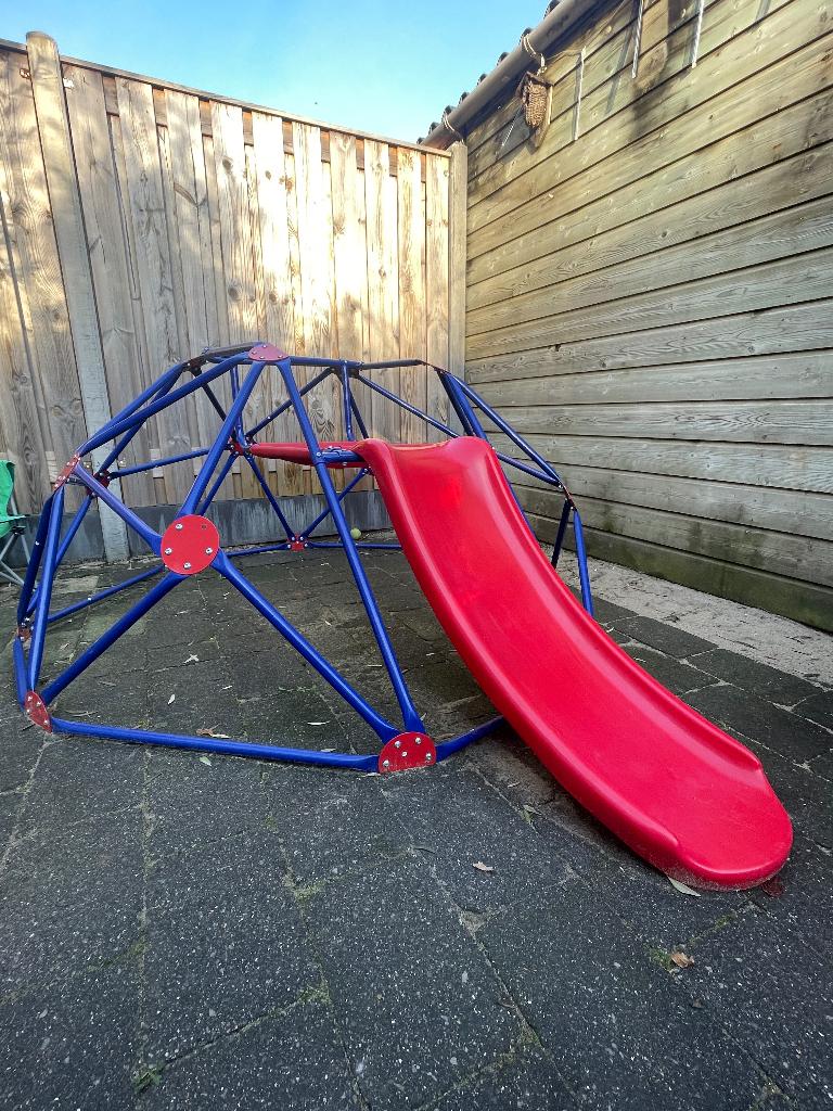 Klimrek met glijbaan voor in de tuin, Kinderen en Baby's, Speelgoed | Buiten | Speeltoestellen, Ophalen, Zo goed als nieuw, Klimnet