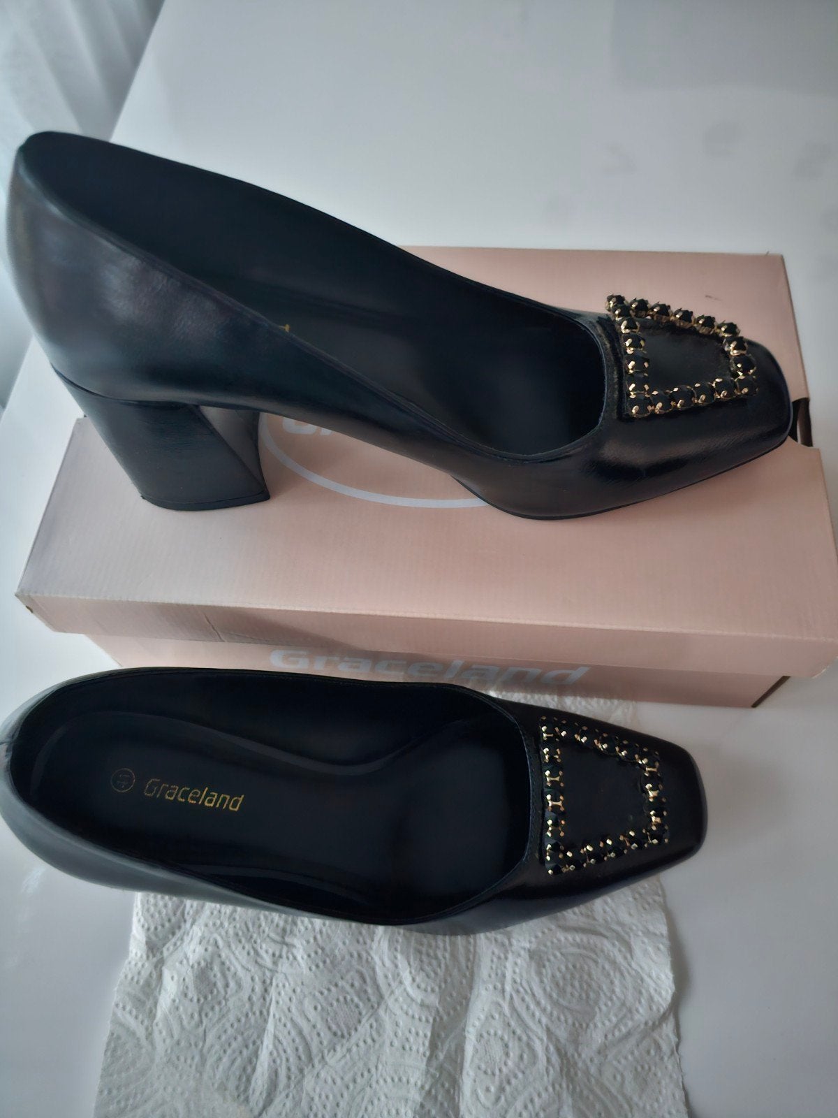 Dames schoenen, Ophalen, Zo goed als nieuw, Instappers, Zwart