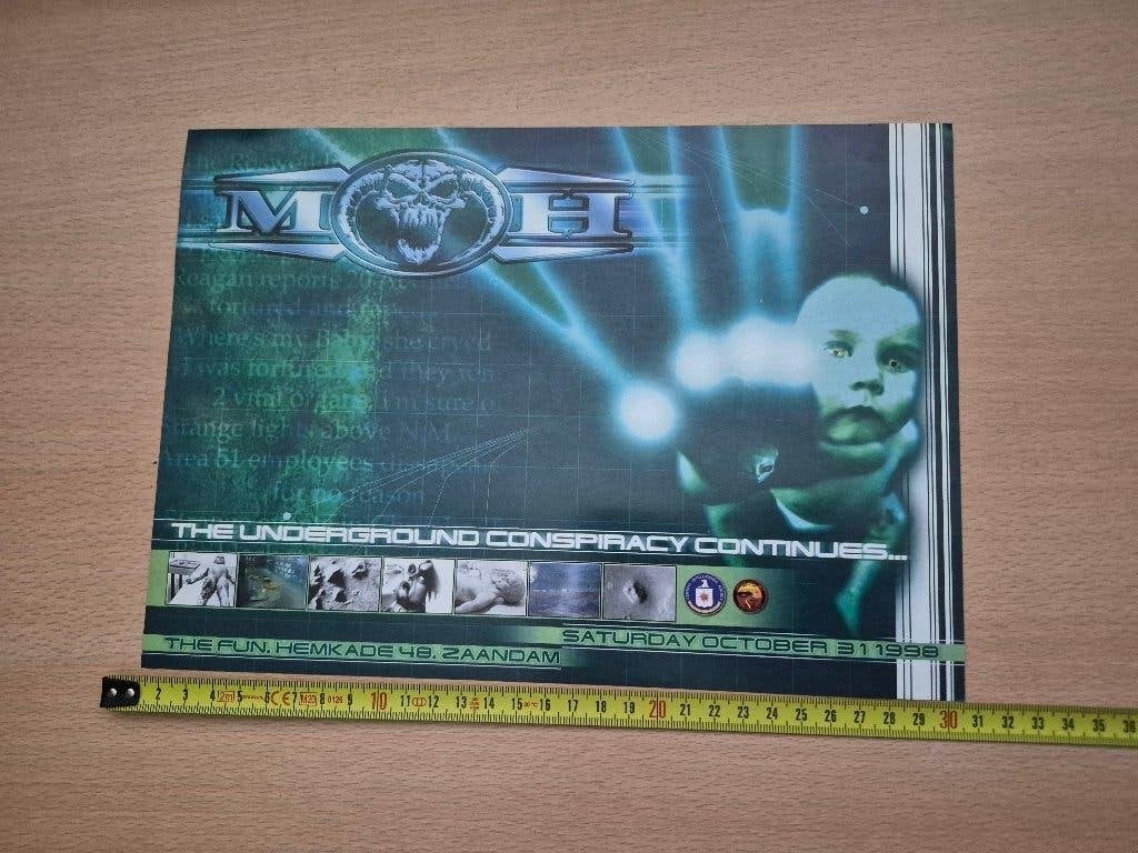 Masters of Hardcore Flyer 1998 Hemkade Zaandam, A4 of kleiner, Rechthoekig Liggend, Ophalen of Verzenden, Zo goed als nieuw