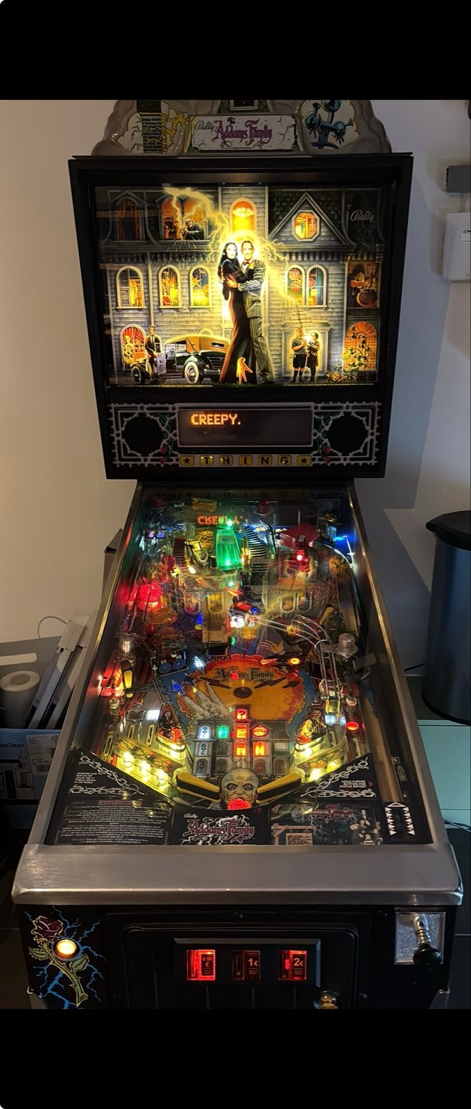 Flipperkast “The addams family” in zeer goede staat!, Ophalen, Gebruikt, Bally, Dot-matrix