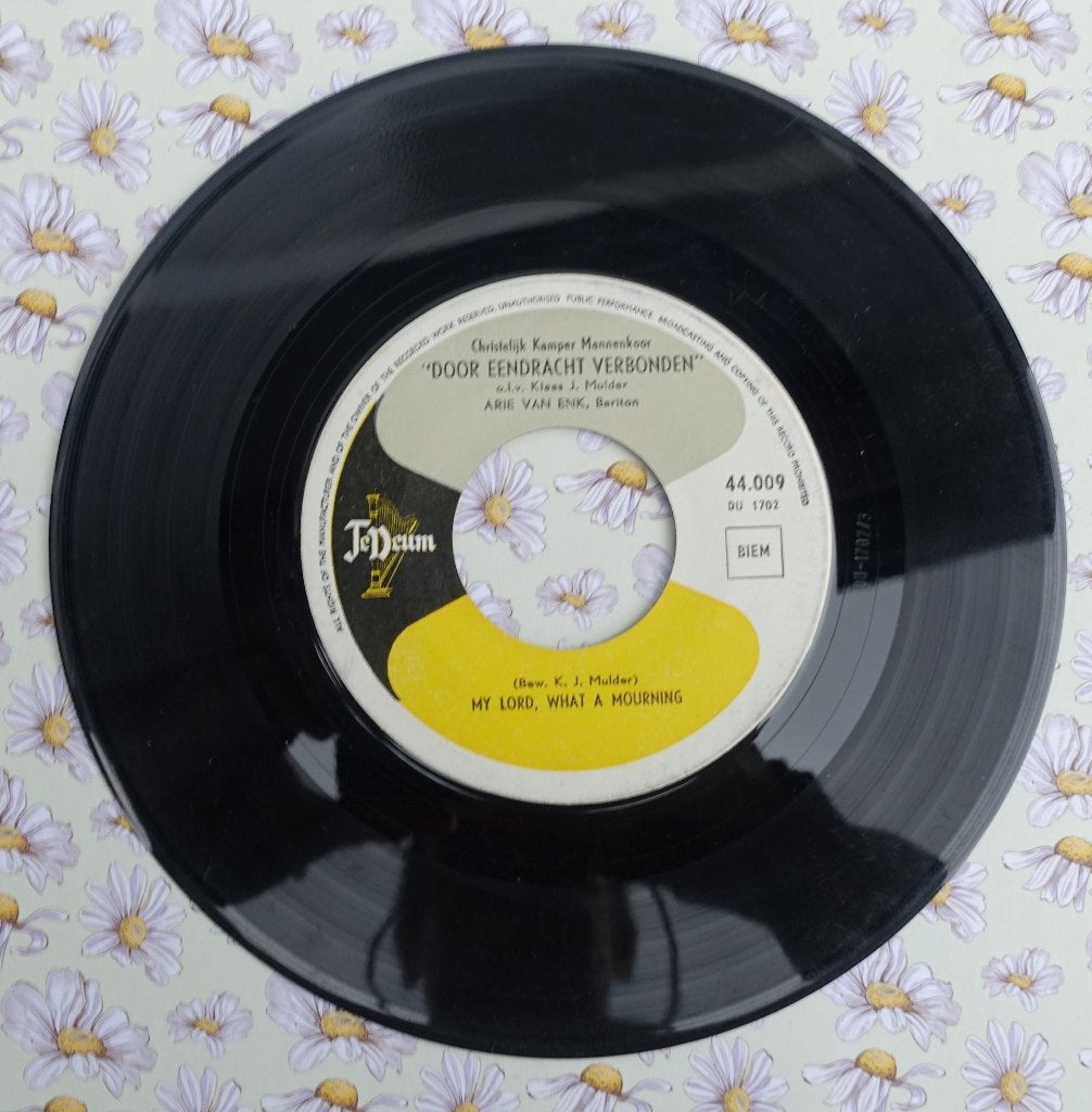 Christelijk Kamper Mannenkoor - Door Eendracht Verbonden, Gebruikt, 7 inch, Ophalen of Verzenden, Beschermende buitenhoes