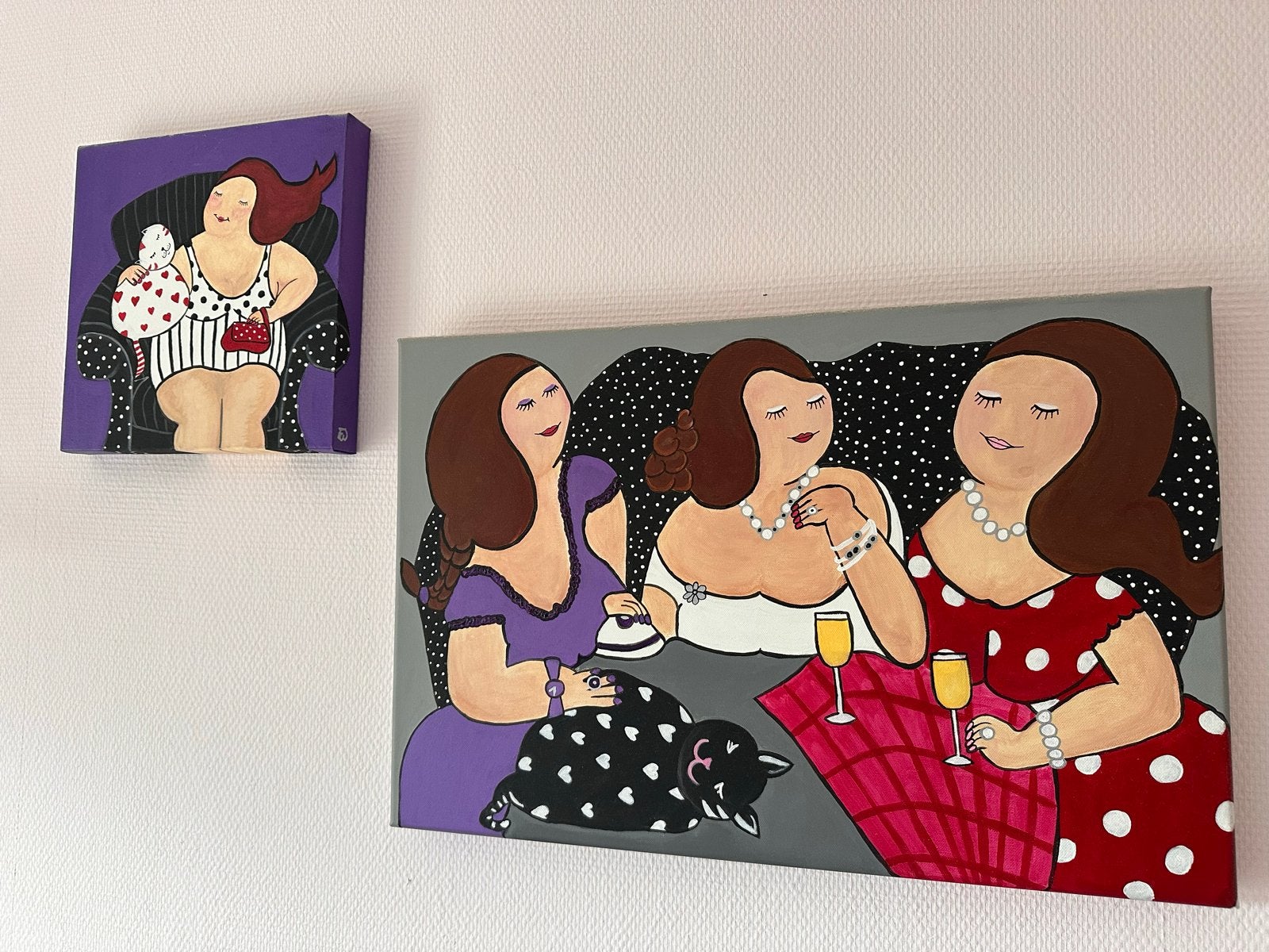 Dikke dames collectie - Beelden en schilderijen, Ophalen, 20 - 50 cm, Steen of Keramiek, Beeld