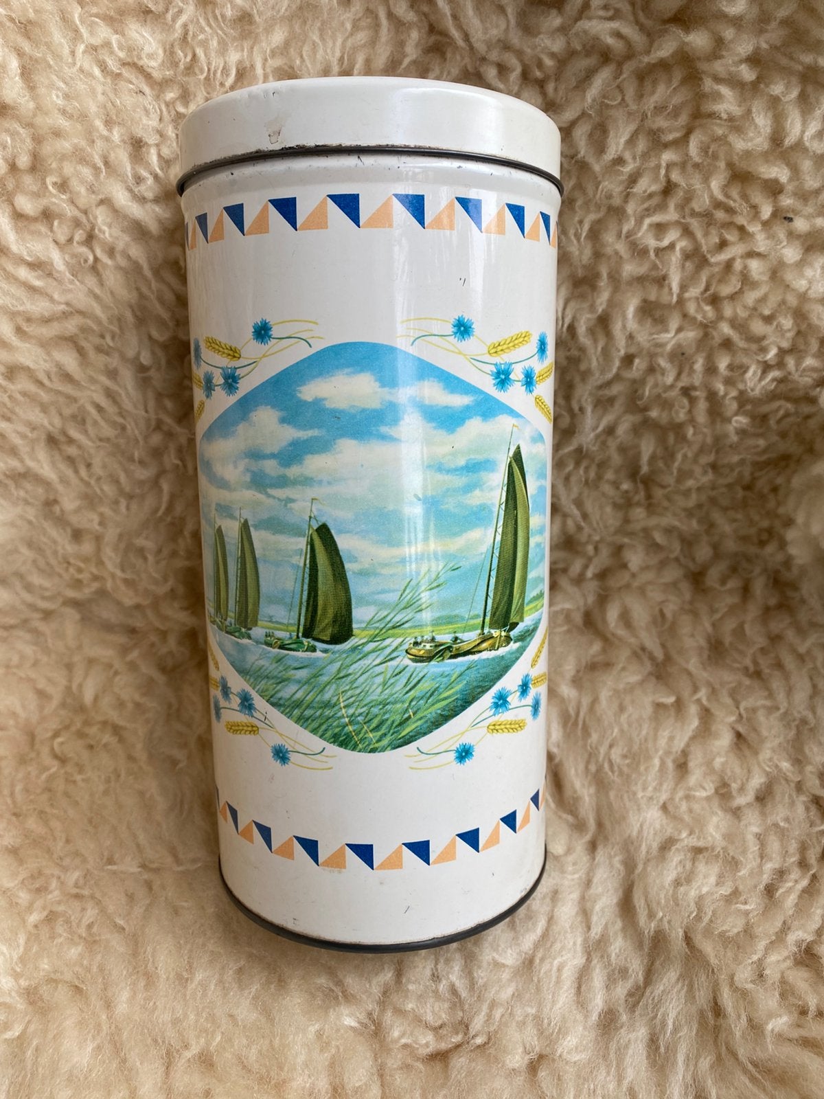 2 vintage beschuit blikken van Van der Meulen beschuit jaren, Ophalen of Verzenden, Gebruikt, Beschuit, Overige merken