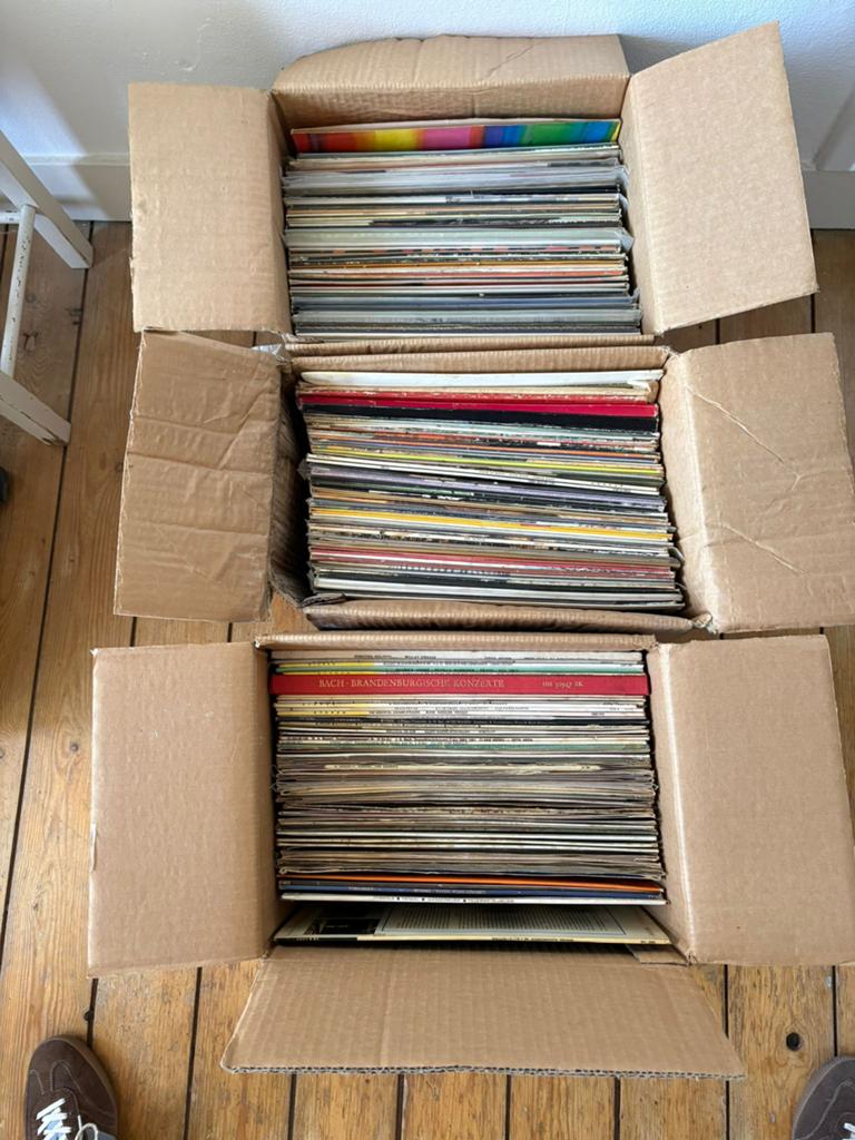 3 dozen met elk 55 LP’s, Ophalen, Gebruikt, Overige formaten