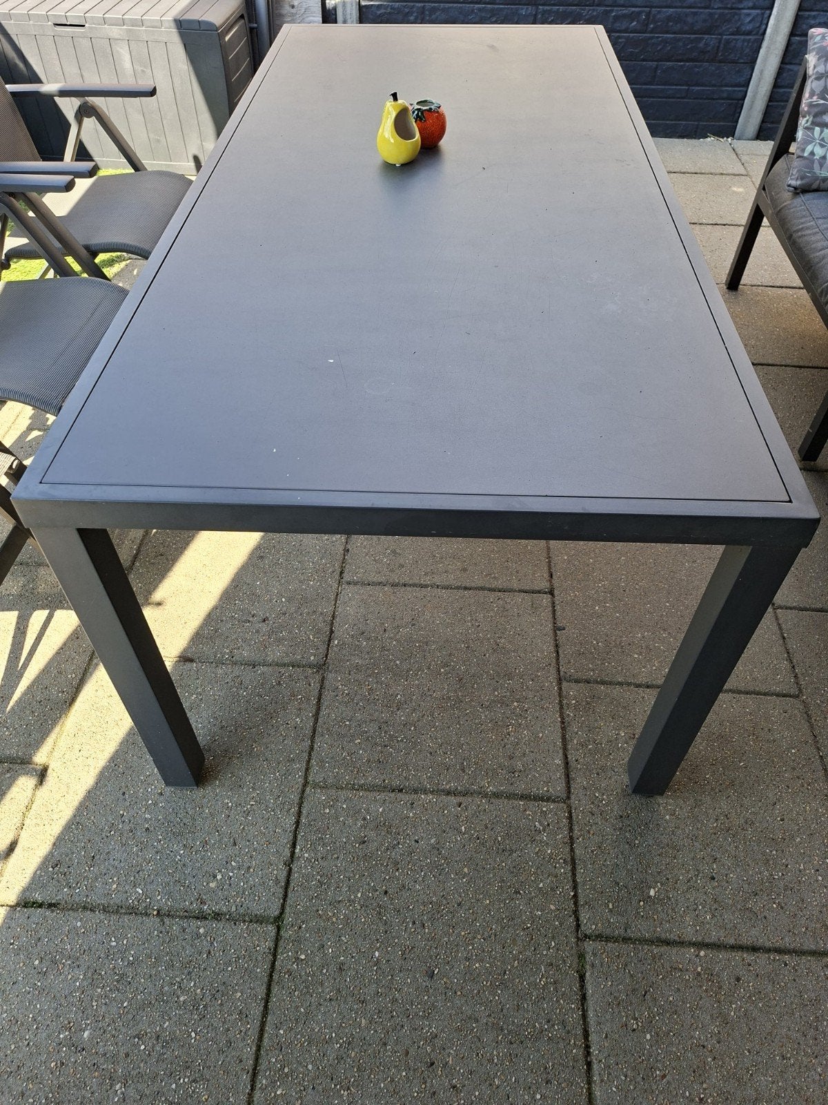 Tuin-/eettafel van Intratuin, 210x95x75 cm, Ophalen, Gebruikt, Rechthoekig, Metaal