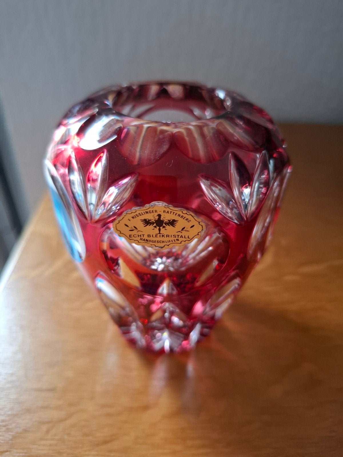 Echt Bleikristal . Vaas 12 cm, Antiek en Kunst, Ophalen of Verzenden